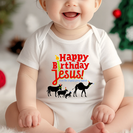 Happy Birthday Jesus Baby Onesie