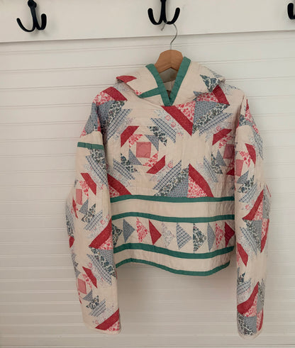 Handmade Patchwork Hoodie | One of a Kind Vintage Quilt Hoodie