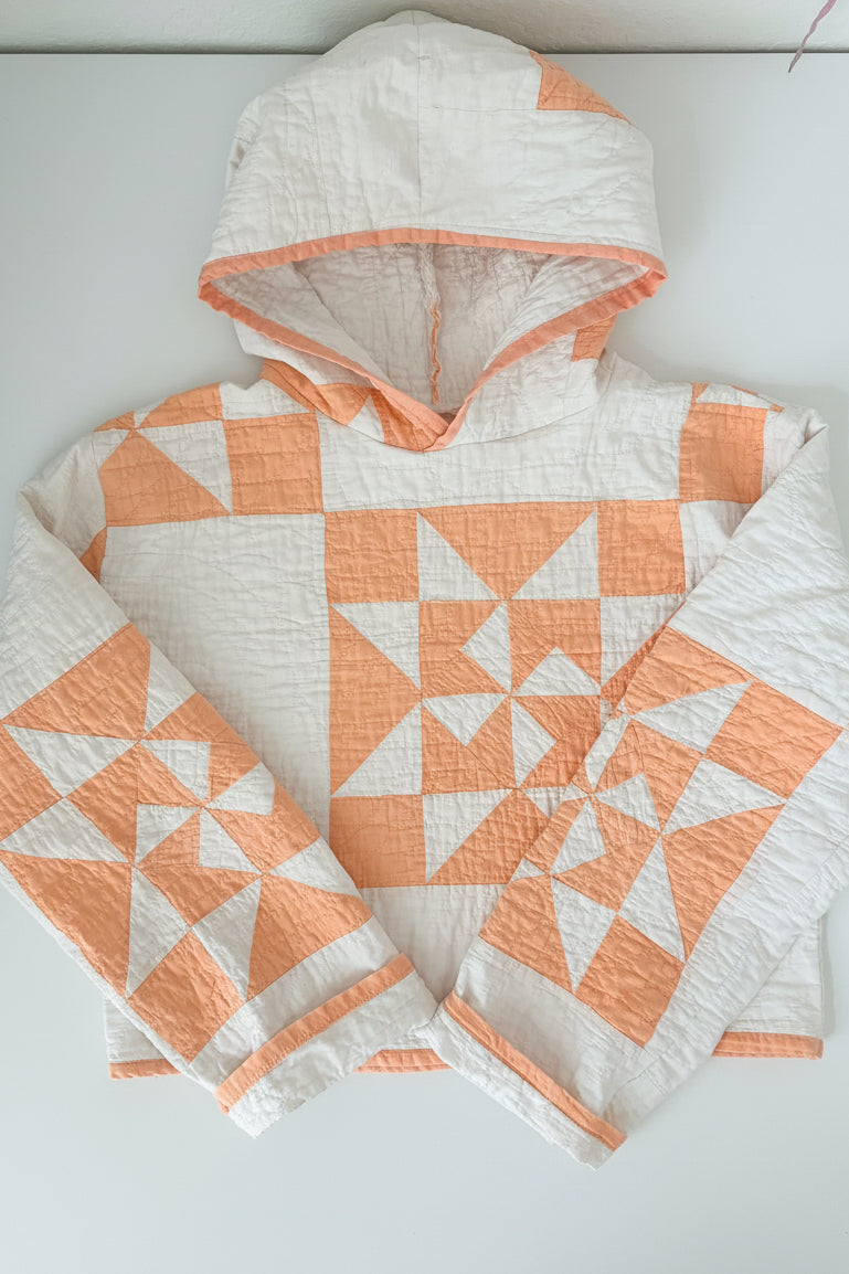 Handmade Patchwork Hoodie | One of a Kind Vintage Quilt Hoodie