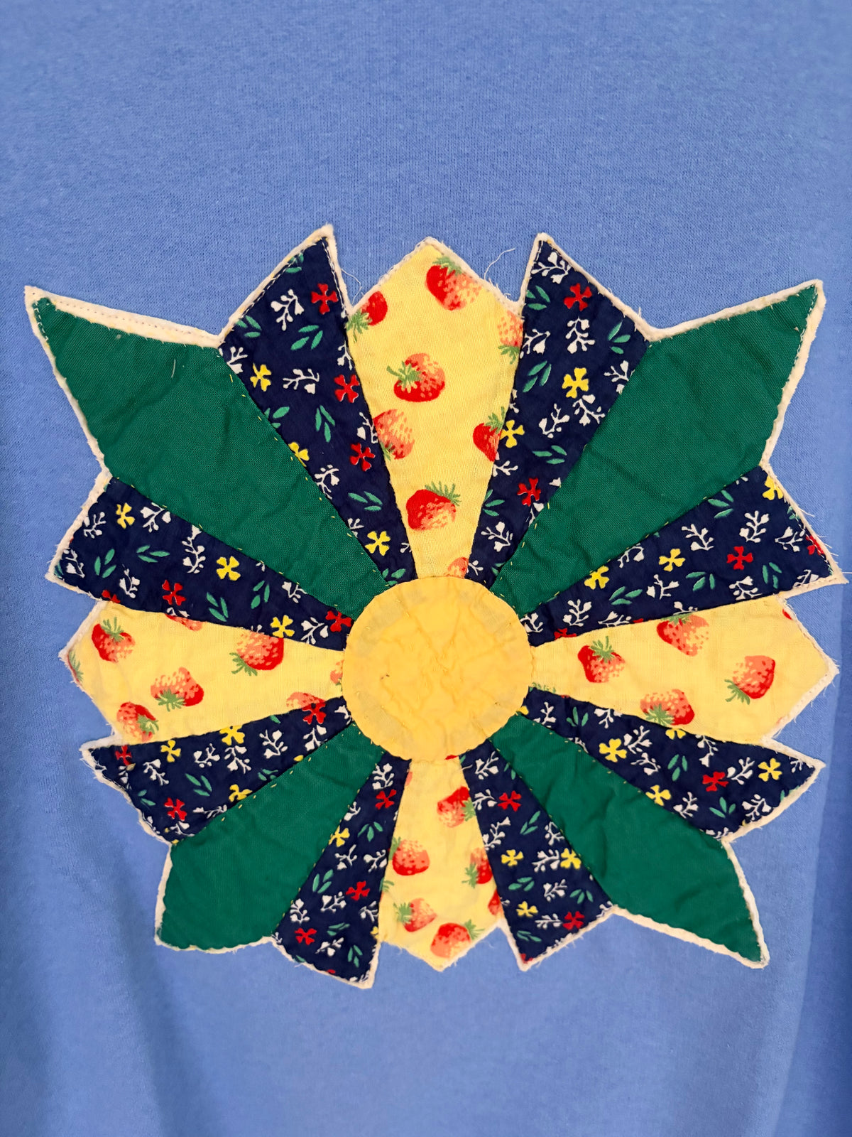 Light Blue Oversized Cozy Applique Sweatshirt