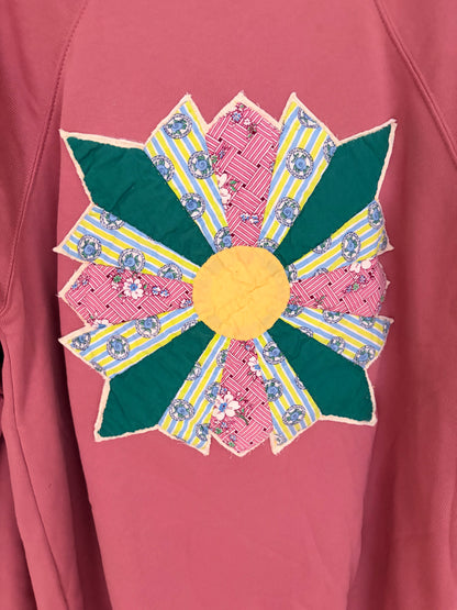 Mauve Oversized Cozy Applique Sweatshirt