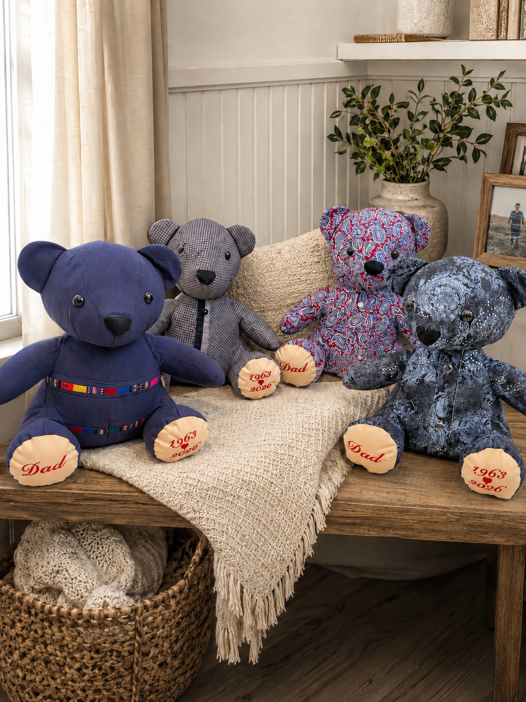 Custom Memory Bear Made From Clothes | Handmade Keepsake Teddy Bear