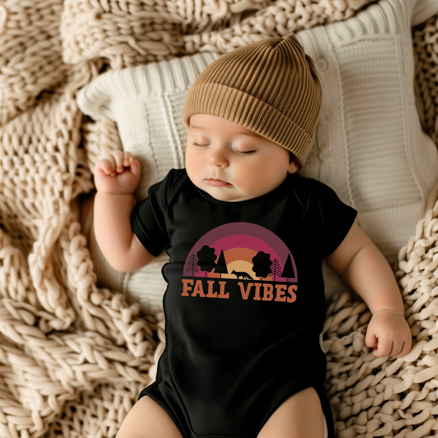 Fall Vibes Baby Onesie