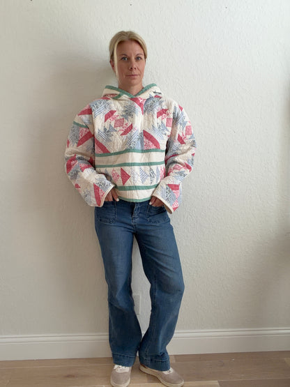 Handmade Patchwork Hoodie | One of a Kind Vintage Quilt Hoodie