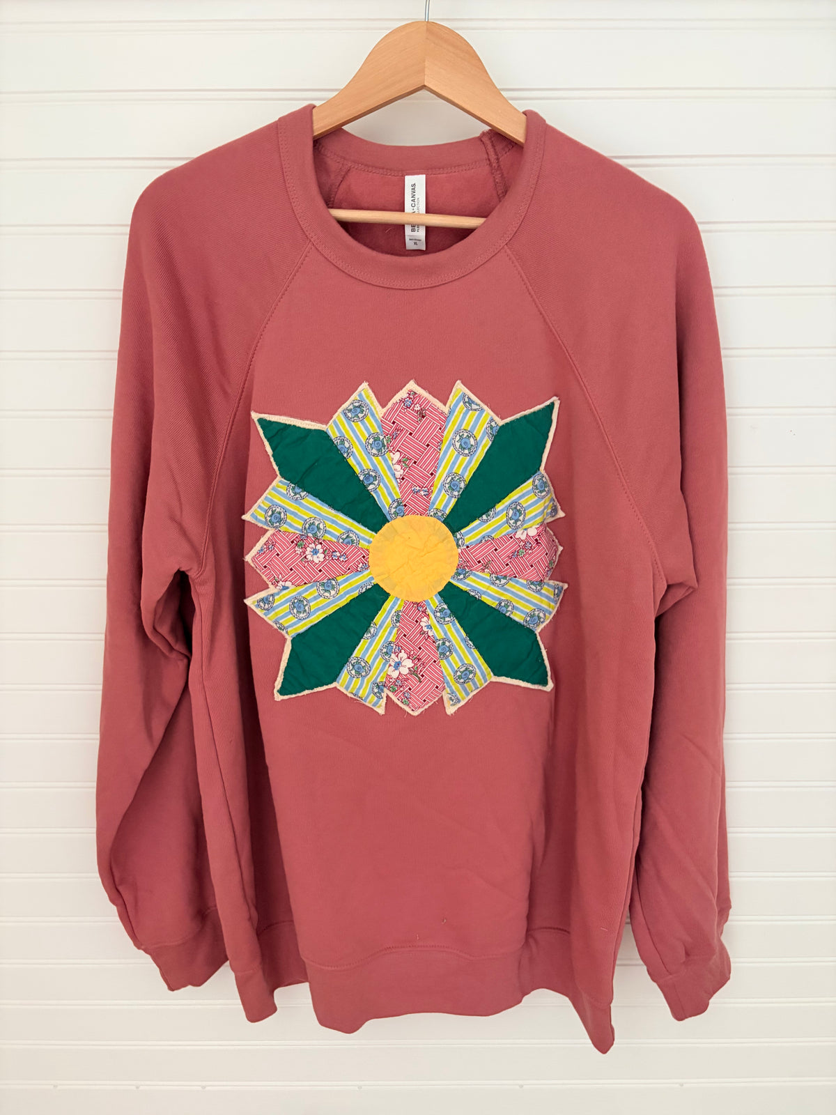 Mauve Oversized Cozy Applique Sweatshirt