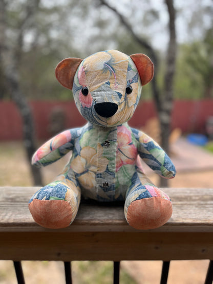 Custom Memory Bear Made From Clothes | Handmade Keepsake Teddy Bear