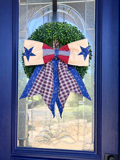 Red, White & Blue Quilted Bows