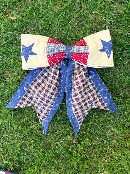 Red, White & Blue Quilted Bows