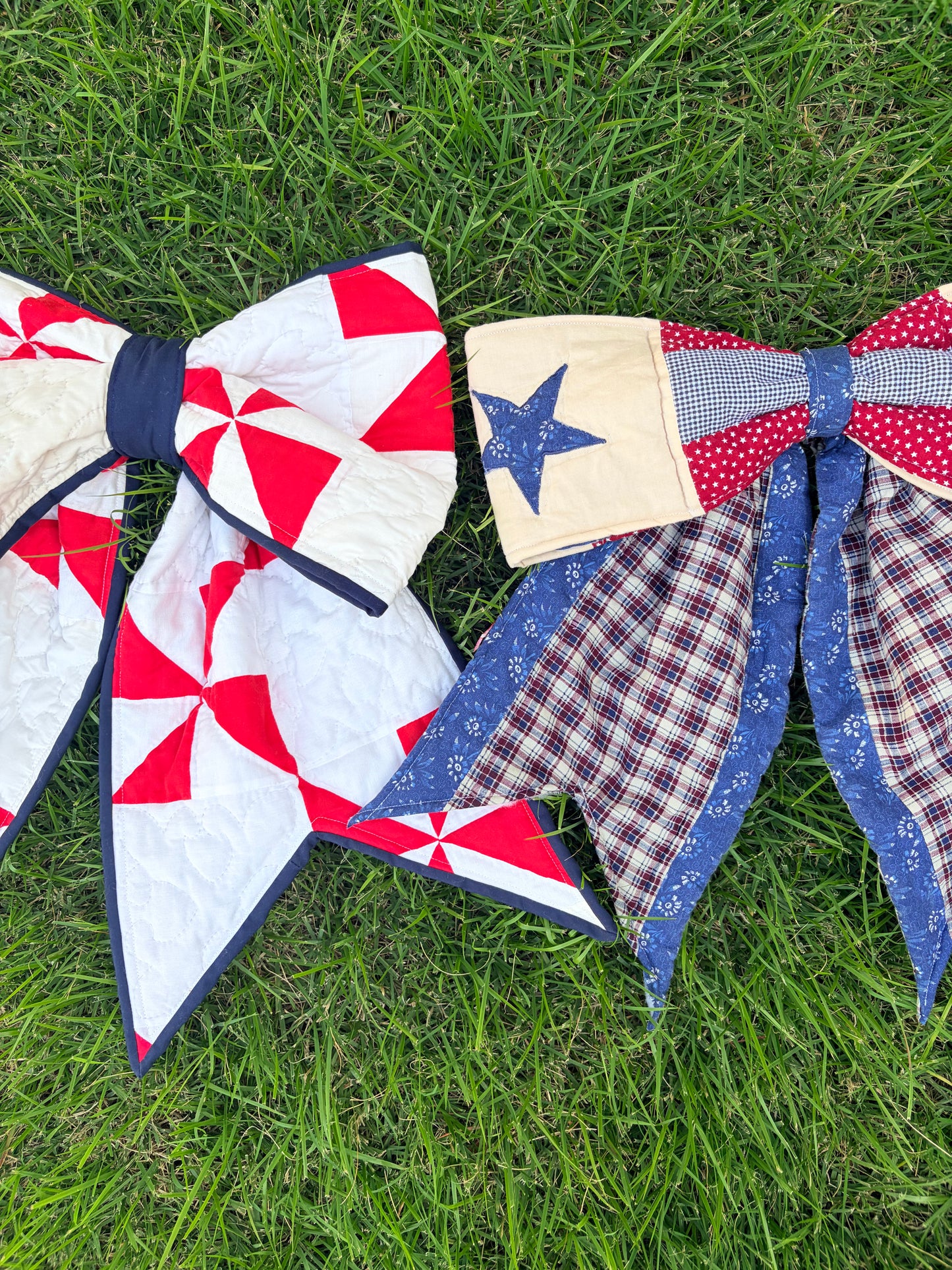 Red, White & Blue Quilted Bows