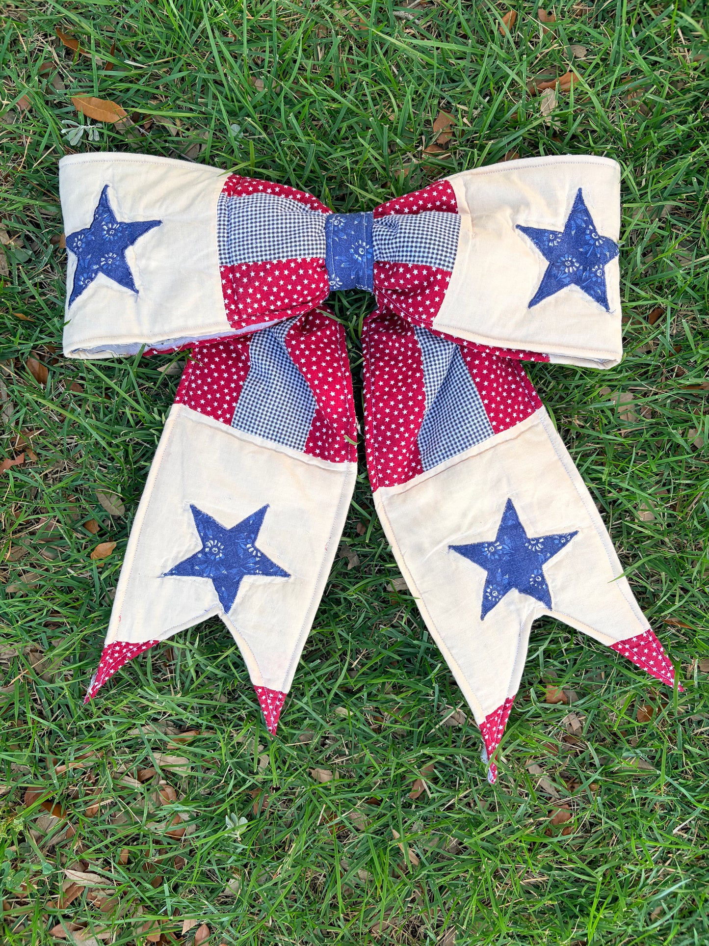 Red, White & Blue Quilted Bows