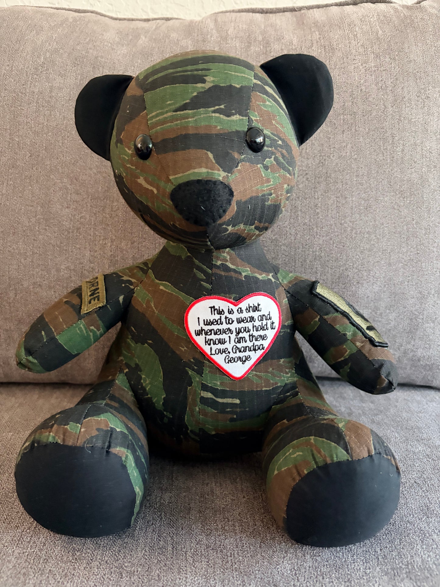 Custom Memory Bear Made From Clothes | Handmade Keepsake Teddy Bear