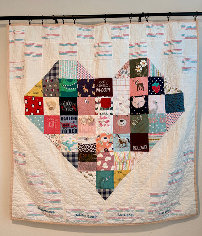 Heart Memory Quilt Deposit - ALL SIZES