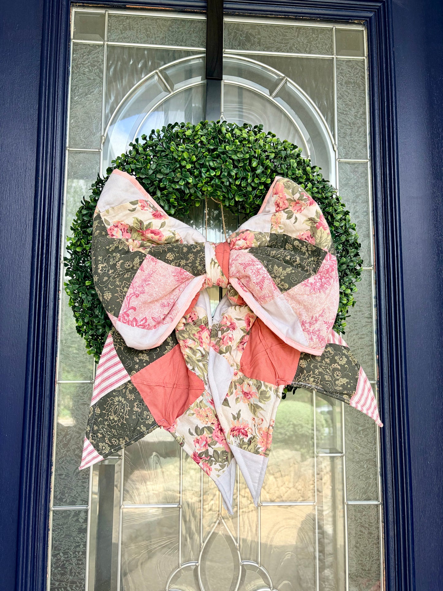 Multicolor Quilted Bow Wall Decor