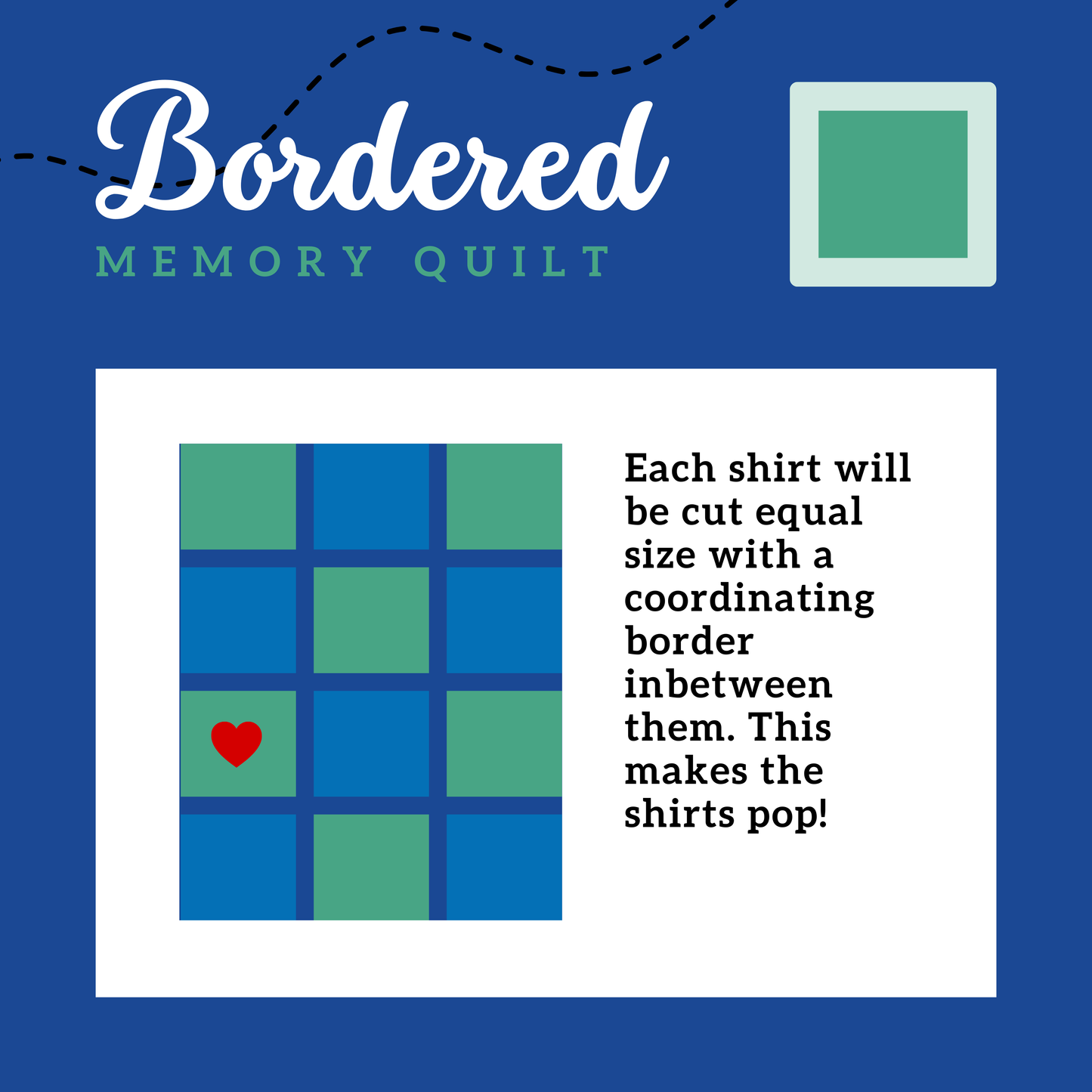 Bordered Memory Quilt Deposit - ALL SIZES