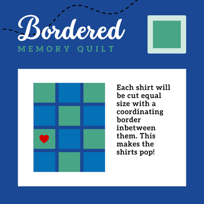Bordered Memory Quilt Deposit - ALL SIZES