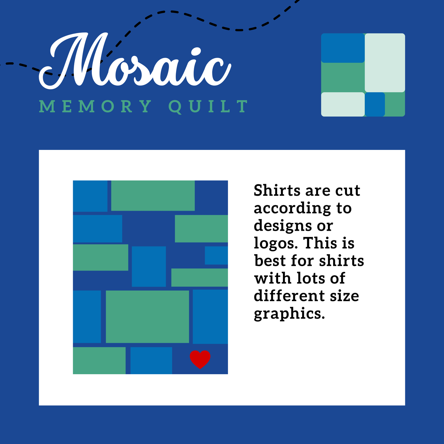 Mosaic Memory Quilt Deposit - ALL SIZES