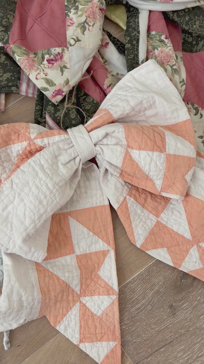 Multicolor Quilted Bow Wall Decor