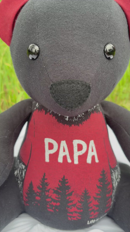 Custom Memory Bear Made From Clothes | Handmade Keepsake Teddy Bear