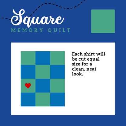 Square Memory Quilt Deposit - ALL SIZES